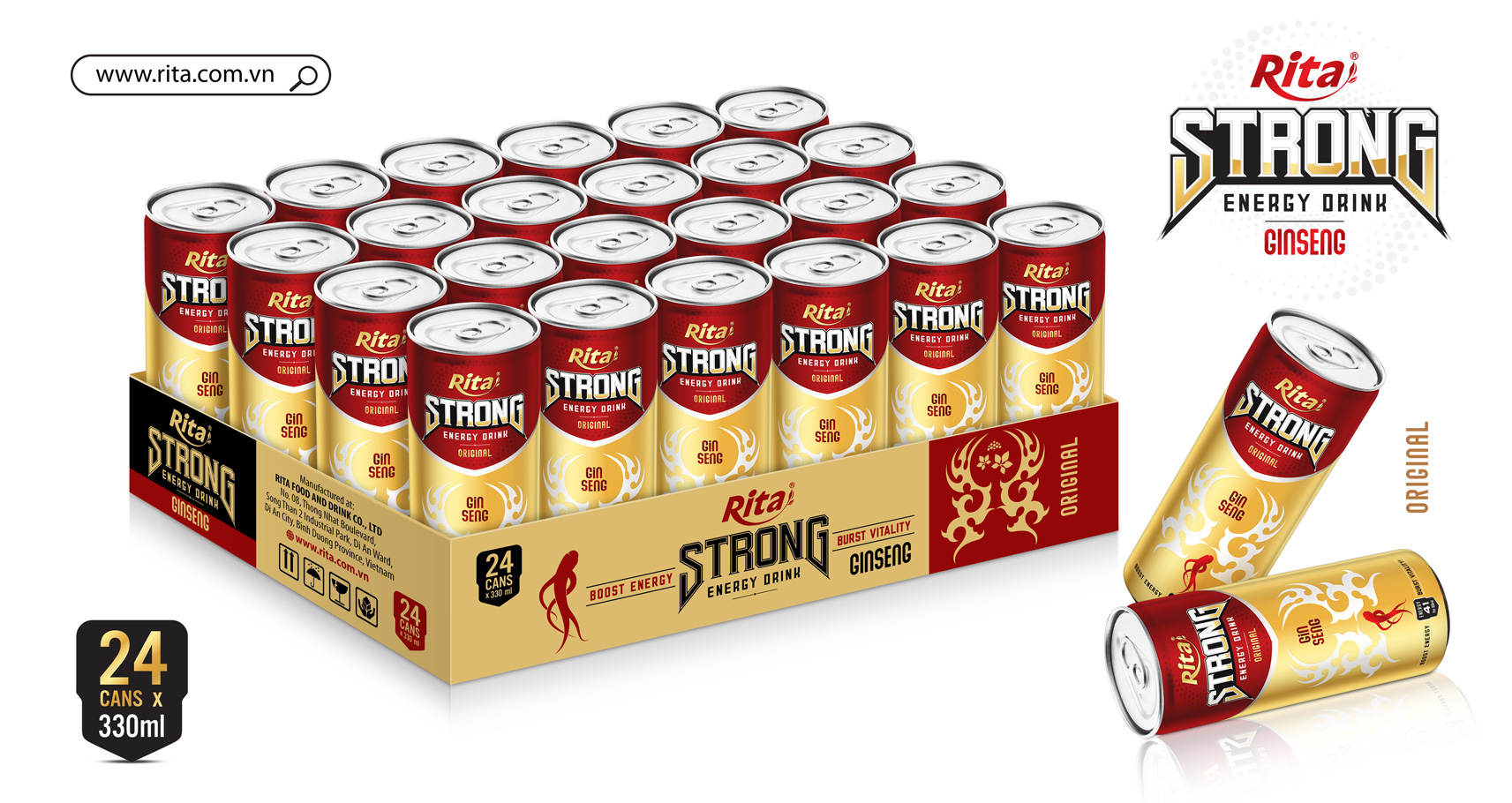 tray energy drink 330ml ginseng