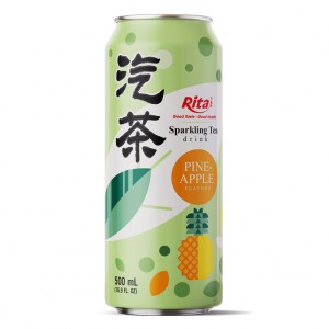 16.9 fl oz Can Sparkling Tea Drink mix Pineapple Flavor 1