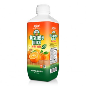 1L  PP bottle Orange juice with Pulp Drink Natural