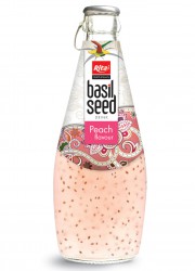 290ml basil seed drink with Peach