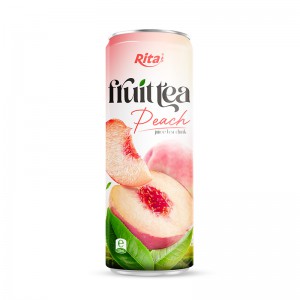 320ml Sleek alu can Peach juice tea drink healthy with green tea