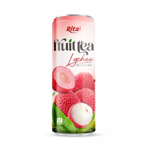 330ml Sleek alu can taste Lychee juice tea drink healthy with green tea 1