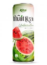 330ml Sleek alu can watermelon juice tea drink healthy with green tea leaves