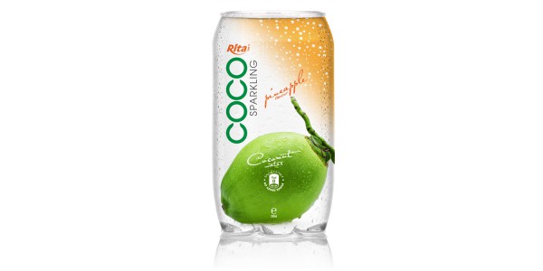 350ml Pet bottle   Sparking coconut water  with pineapple juice