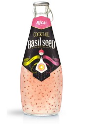 Cocktail flavor with basil seed drink