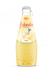 Falooda drink - milk drink with basil seed mixed Nata de coco with vanilla flavour