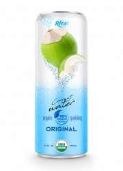 Organic sparking coconut water 