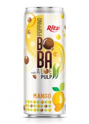 Popping Boba drink with Aloe vera Pulp and mango 320ml