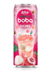 best popping boba with lychee flavor canned drink