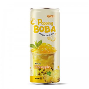 popping Boba bubble pineapple TEA drink  250ML cans