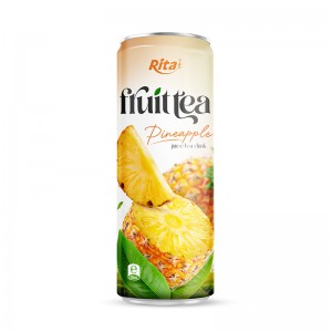 320ml Sleek alu can best Pineapple  juice tea drink healthy with green tea 1