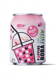 8.4 fl oz Cans Popping Boba with aloe pulp and peach