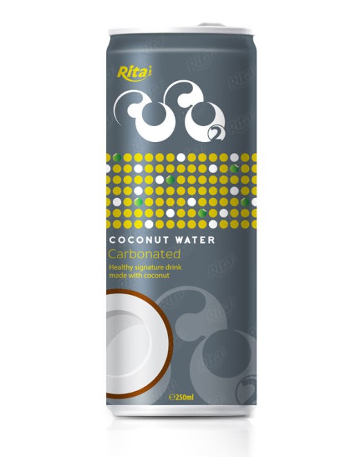 Carbonated coconut water 250ml slim can 
