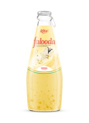 Falooda drink - milk drink with basil seed mixed Nata de coco with vanilla flavour