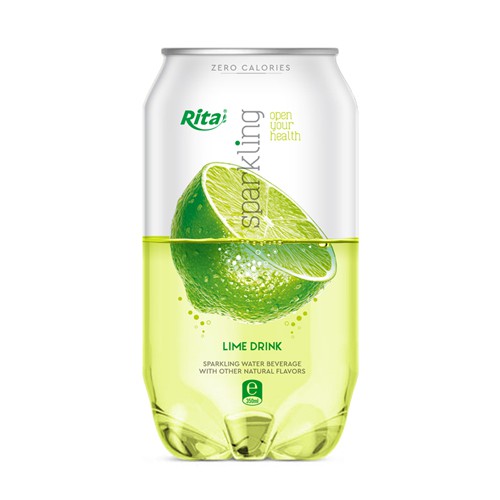 Pet can 350ml Sparkling drink with lime  flavor rita