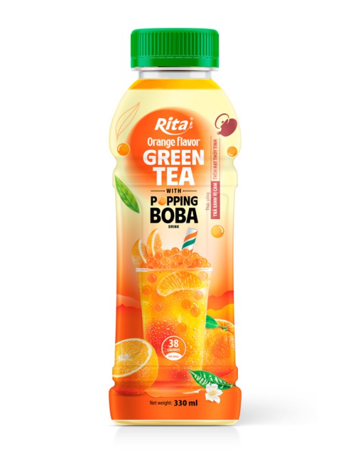 Rita Popping Boba Black Tea with Orange Flavor
